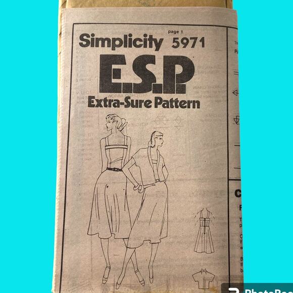 Simplicity 5971 Pattern Sundress Jacket Miss 10-14 Bolero Vaca Resort Unlined - Picture 2 of 7